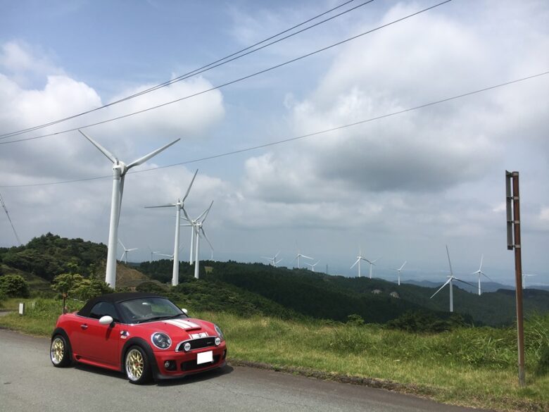 BMW MINI ロードスター(R59)でドライブ~青山高原風力発電所
