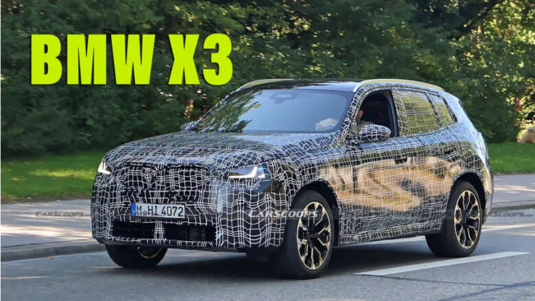 2025年発売予定新型BMW X3 G45が全身が初めてスクープされる