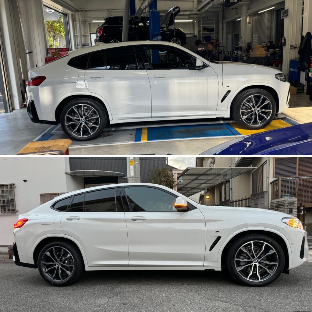 BMW X4 xDrive20d LCI G02　3Dデザイン　ローダウンスプリング　取り付け