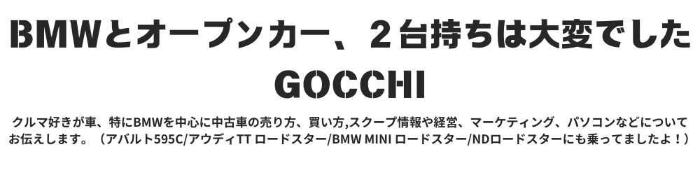 BMWとオープンカー、２台持ちは大変でした/GOCCHI