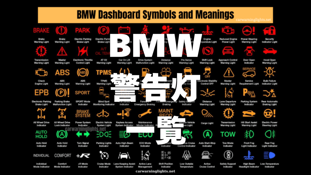 BMW警告灯一覧・意味まとめ：チェックランプの危険度別に徹底解説