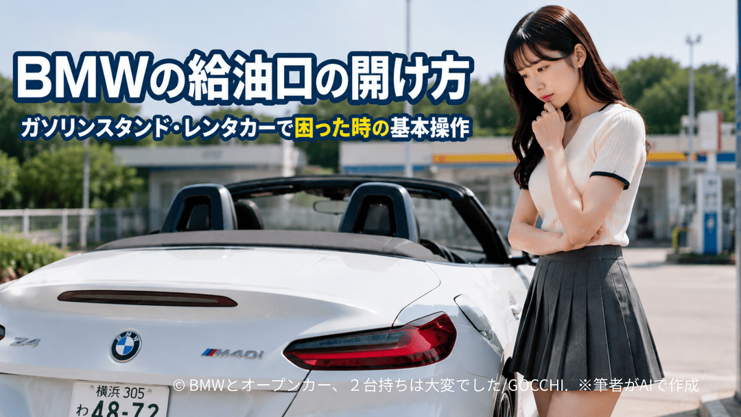 BMWの給油口の開け方｜ガソリンスタンド・レンタカーで困った時の基本操作