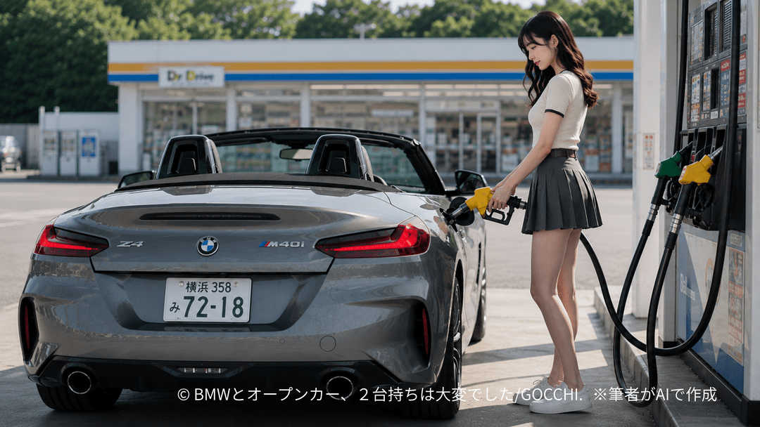BMWの給油口は基本的に右側にある