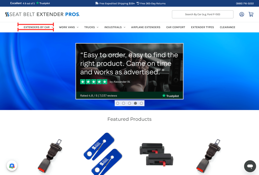 Eマーク取得シートベルトエクステンダーはSeat Belt Extender Prosで購入できます