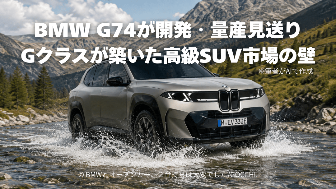 BMW G74が開発・量産見送り｜Gクラスが築いた高級SUV市場の壁